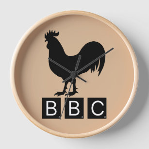 Horloge BBC - Gros Cockerel noir