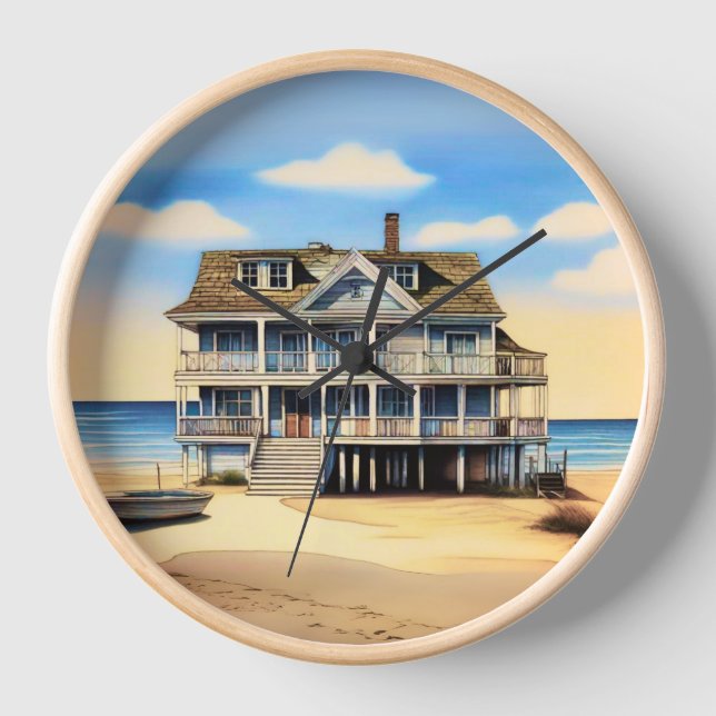 Horloge Beach House sur le sable (Recto)