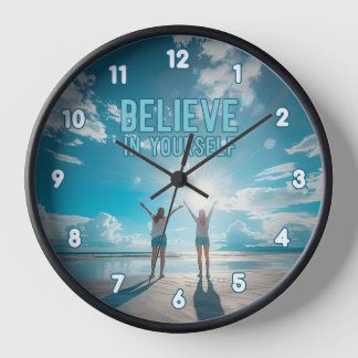 Horloge Beach Scene Croyez en vous Inspiration