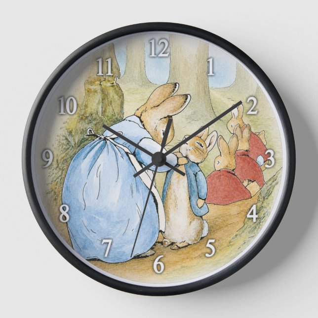 Horloge Beatrix Potter - La famille de Pierre Lapin (Recto)