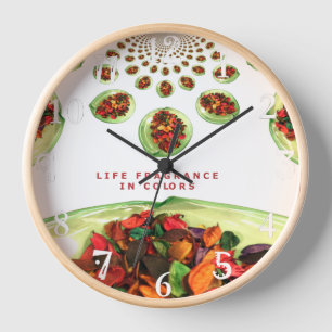 Horloge Beau design rose extraordinaire coloré