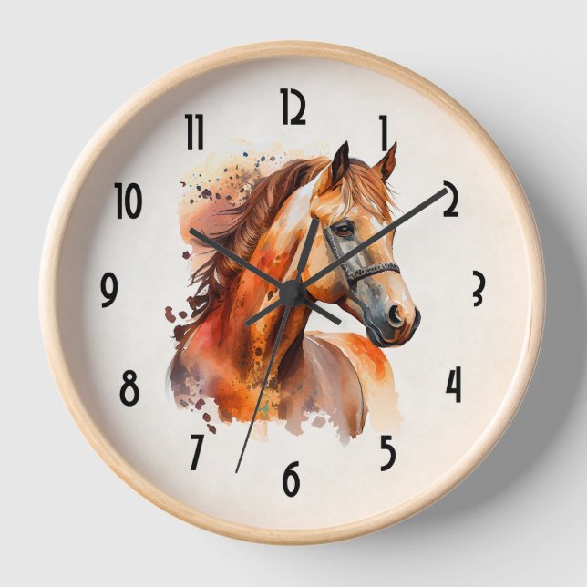 Horloge Beau Sorrel Horse Portrait (Recto)