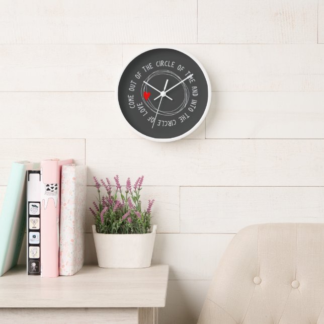 Horloge Beau Texte Dans Le Cercle De L'Amour (Salle de lecture)