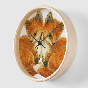 Horloge Bébé Twin Foxes