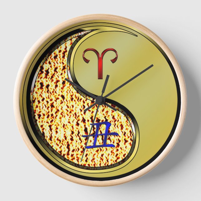 Horloge Bélier & Bœuf Métal (Recto)