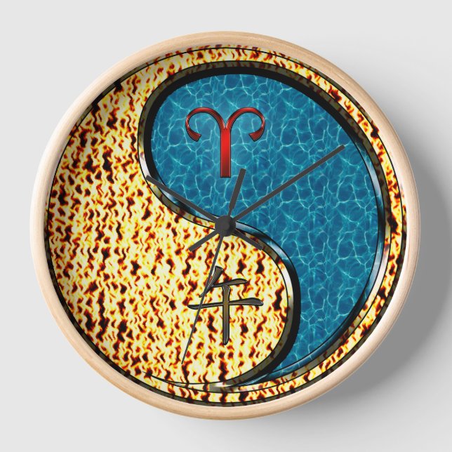 Horloge Bélier & Cheval d'eau (Recto)