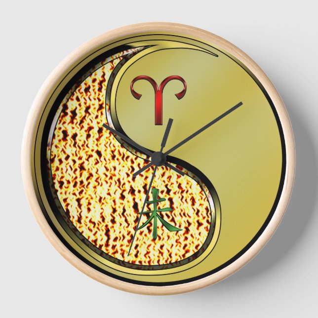 Horloge Bélier & Chèvre Métal (Recto)