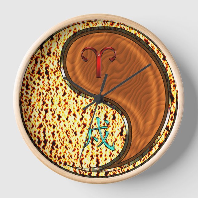 Horloge Bélier & Chien de Bois (Recto)