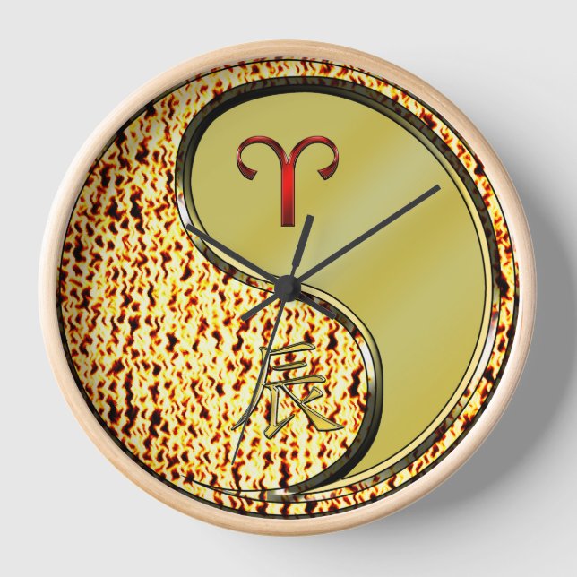 Horloge Bélier & Dragon de Métal (Recto)