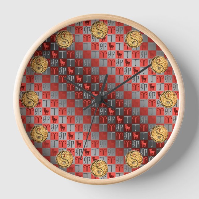 Horloge Bélier & Lapin de Feu (Recto)