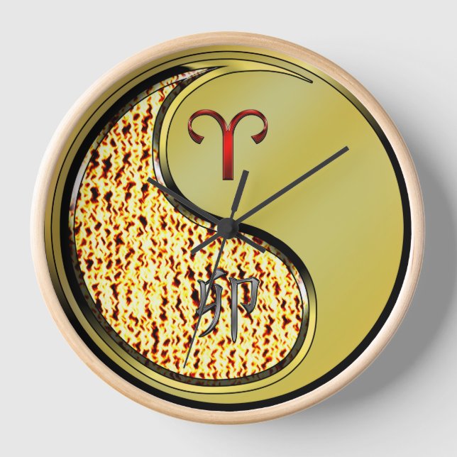Horloge Bélier & Lapin Métal (Recto)