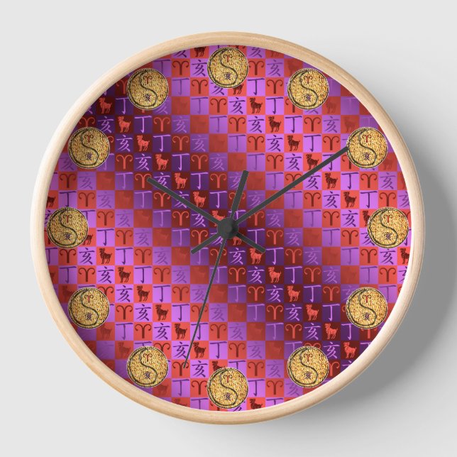Horloge Bélier & Sanglier de Feu (Recto)