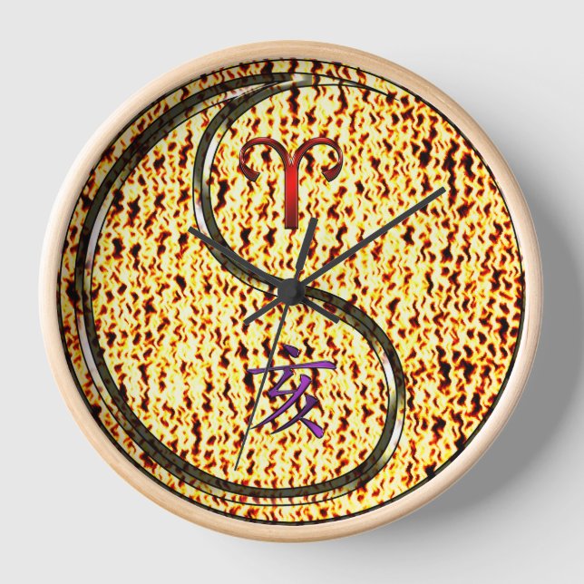 Horloge Bélier & Sanglier de Feu (Recto)