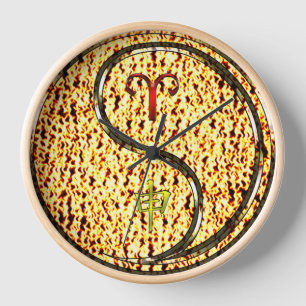 Horloge Bélier & Singe de Feu