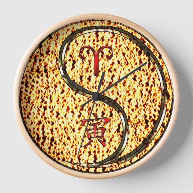 Horloge Bélier & Tigre de Feu (Recto)