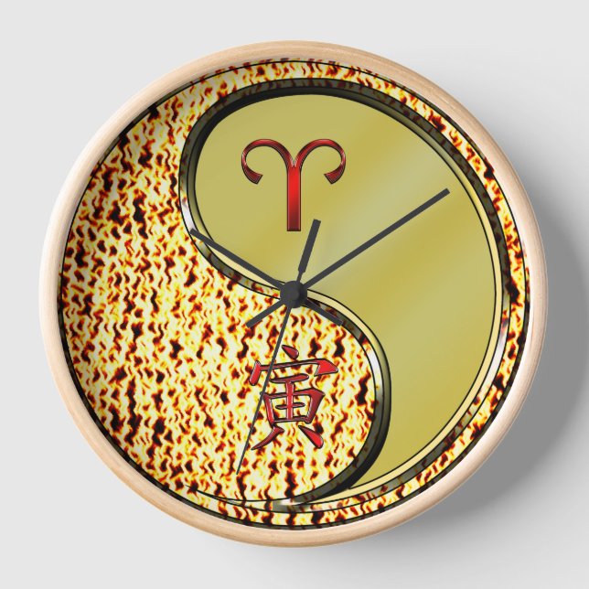 Horloge Bélier & Tigre de Métal (Recto)