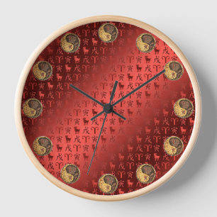 Horloge Bélier & Tigre de Terre