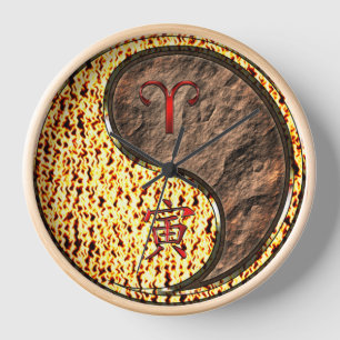 Horloge Bélier & Tigre de Terre