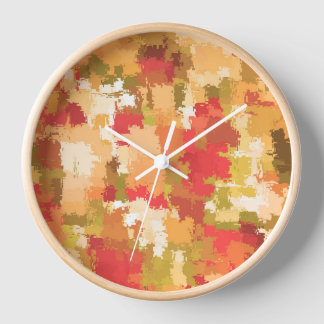 Horloge Belle Chaleur Colorée Automne Couleurs Automne