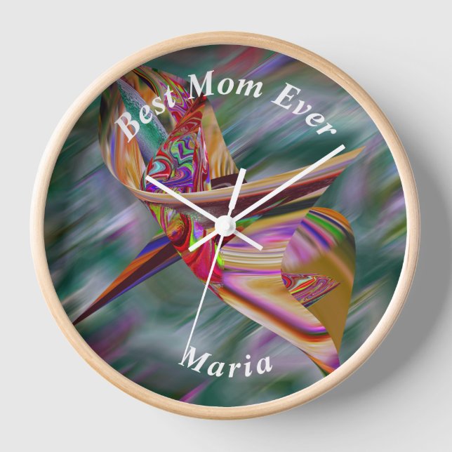 Horloge Belle Marbre Coloré Abstrait Liquéfié (Recto)