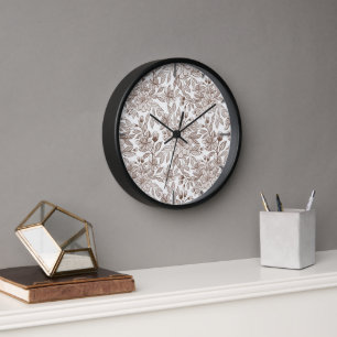 Horloge Belle Mocha Mousse Vintage Floral