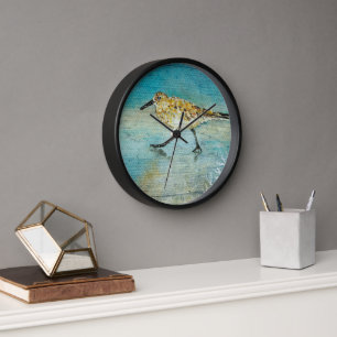Horloge Belle peinture Sandpiper Beach Art