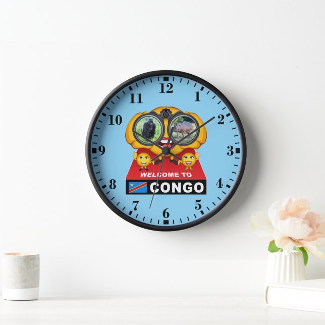 Horloge Bienvenue au Congo (Maison)