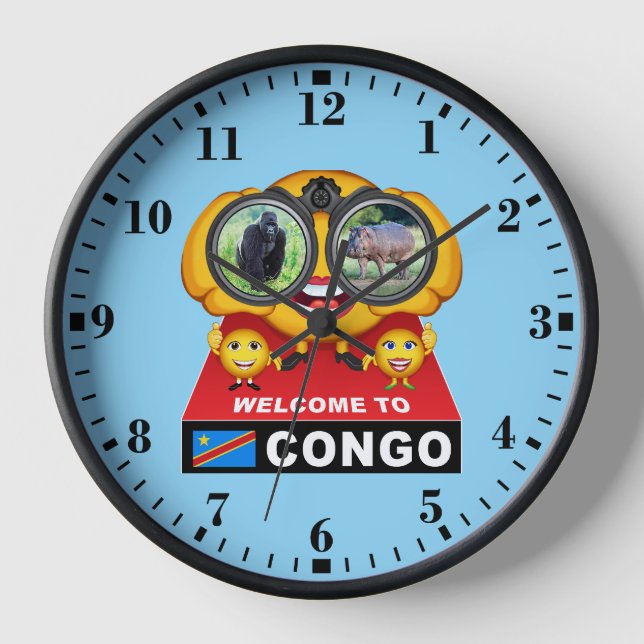 Horloge Bienvenue au Congo (Recto)