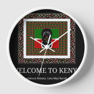 Horloge Bienvenue au Kenya Hakuna Matata