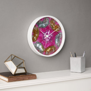 Horloge Bijou en verre de rose de bubble-gum d'art -