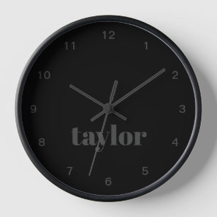 Horloge Blackout Moderne Minimaliste tendance Personnalisé