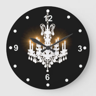 Horloge blanche de lustre