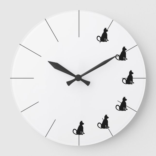 Horloge blanche et noire mignonne CricketDiane (Recto)