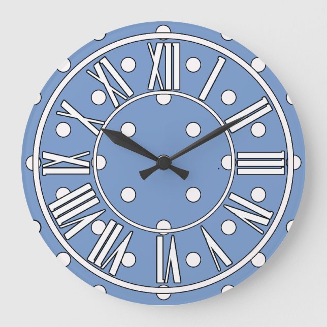 Horloge bleue avec points blancs (Recto)