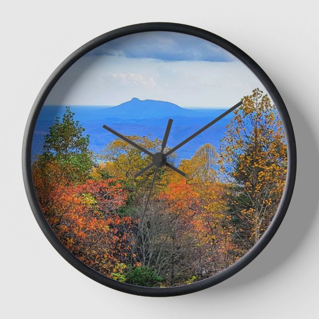 Horloge Blue Ridge Parkway Fall Vue sur Pilot Mountain (Recto)