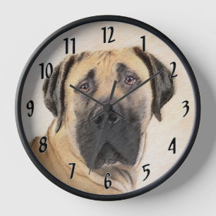 Horloge Boerboel Peinture - Cute Original Chien Art