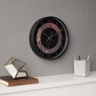 Horloge Bois foncé Look chiffres romains belle