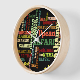 Horloge Bon voyage italien irlandais safari japonais