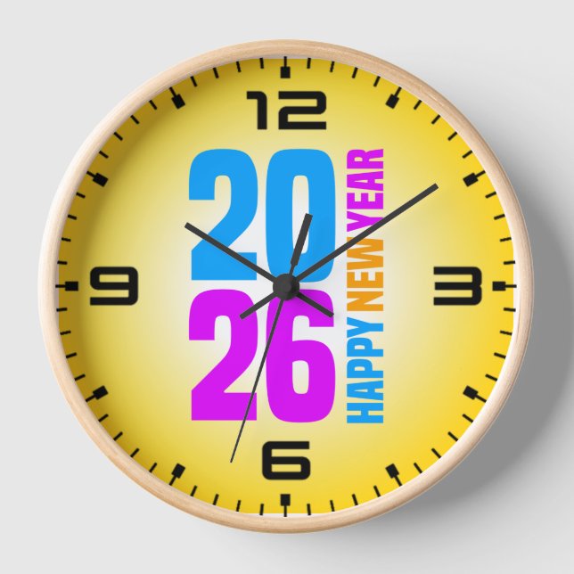 Horloge Bonne année 2026-34568 (Recto)