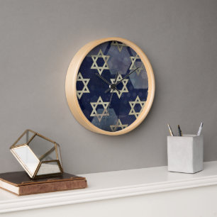 Horloge Bonne Hanoukka Star de David menorah Dreidel Slipp