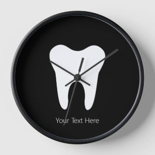 Horloge Bouche dentaire blanche pour dentiste sur mesure