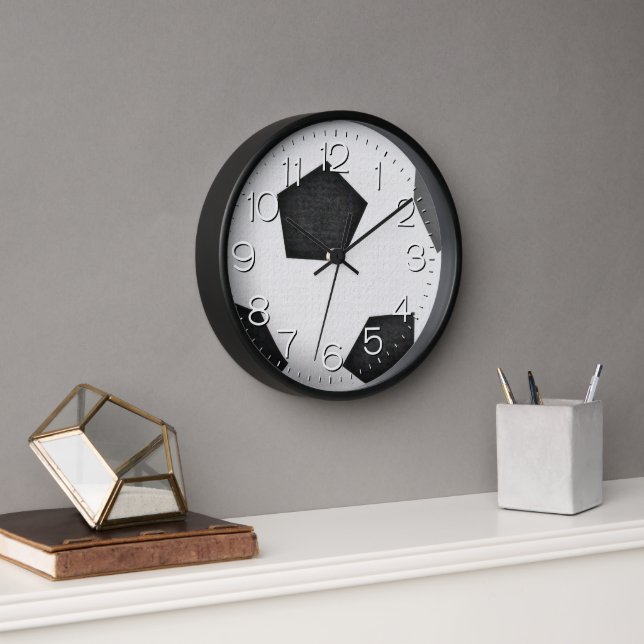 Horloge Boule de football en blanc (Bureau)
