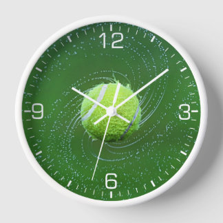 Horloge Boule de Tennis Jaune personnalisée