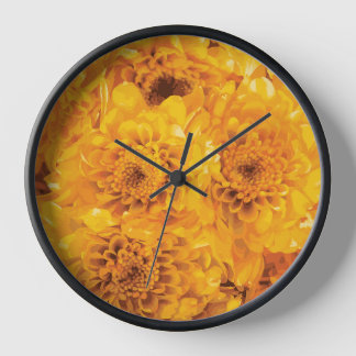 Horloge Bouquet Golden Chrysanthemum