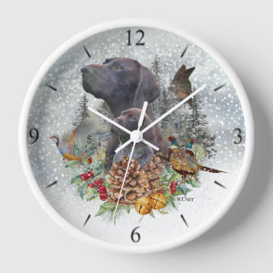 Horloge Braque allemand à poil court