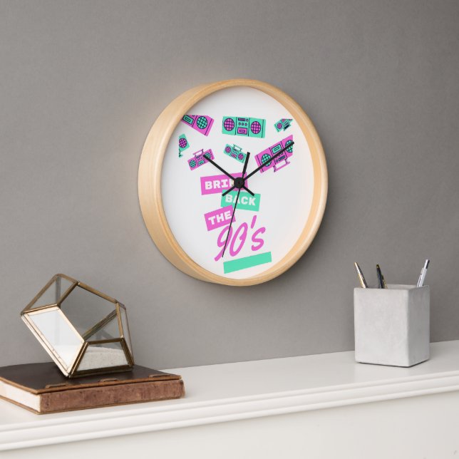 Horloge Bring Back The 90s Nostalgia Design | Retro 90s  (Bureau)