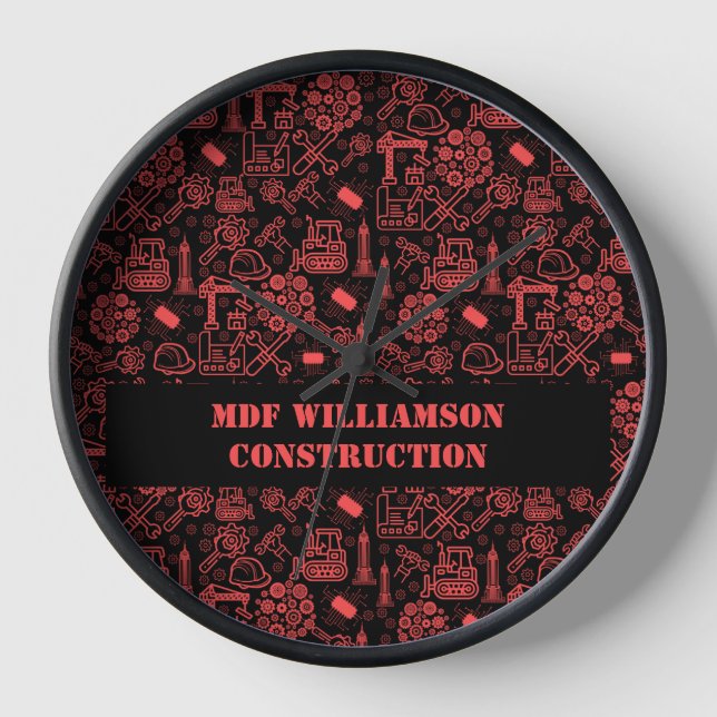 Horloge brique rouge moderne Architectural Blueprint Engin (Recto)