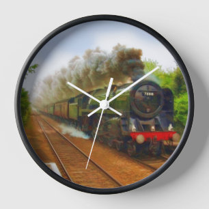 Horloge British Railway Steam Train pour Trainspotspotters