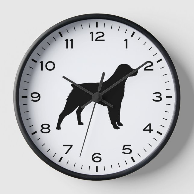 Horloge Brittany Spaniel Chien race Silhouette (Recto)