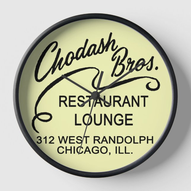 Horloge Bros Chodash. Restaurant, Chicago, Illinois (Recto)